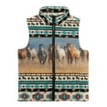 thumbnail image 4 of Uorisanigo Fleece Jacket Vest for Boys Girls, Casual Full Zipper Kids Aztec Western Horse Jackets, Soft Puffy Sleeveless Vests Warm Outwear Fashion Fall Winter Clothes 2-12 Years, 4 of 7