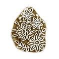 thumbnail image 2 of Timbres Décoratifs en Bois Tampon Floral Bloc d'Impression Textile, 2 of 3