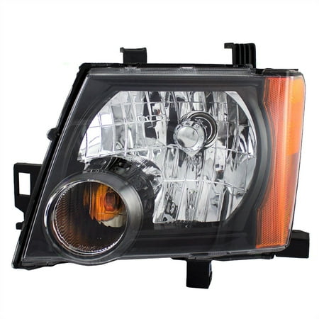 Nissan Xterra Replacement Headlight - BROCK Halogen Combination Headlight Headlamp with Black Bezel Driver Replacement for 05-15 Nissan Xterra 26060-ZL00A