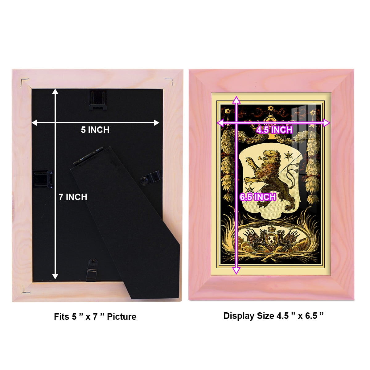 Family Crest III -Framed Print w/glass-Sunset Pink