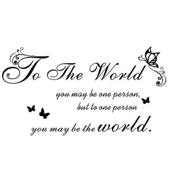 "To The World" Wall Decal Bedroom Living Room Beautiful Background Sticker Home Decor