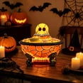 thumbnail image 2 of Fmxomd Stained Resin Witch Hat Lamp Gothic Decor, Vintage Witchy Halloween Night Lights, Goth Table Lamps for Night Stands, Bedroom, Living Room, Office, Halloween Decorations, 2 of 6