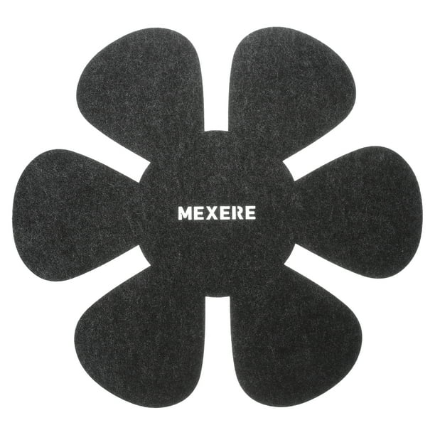 Protectores de ollas y sartenes de 30 cm/11.8", 6 piezas, divisores antideslizantes para sartenes, separadores de ollas protectores (redondos, gris oscuro)