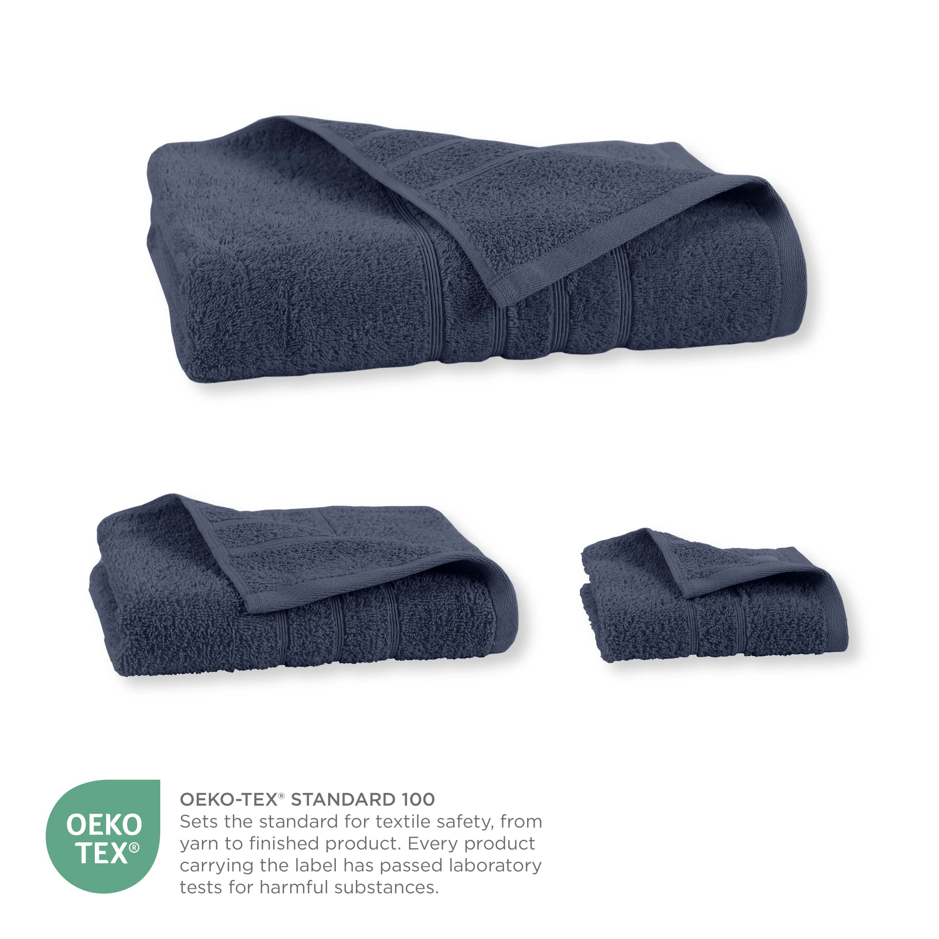 Martex 6-Piece Towel Set | 100% Cotton Soft & Absorbent Bath Towels | Estate Blue