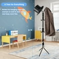 thumbnail image 2 of VIIWII Metal Coat Rack Stand Coat Trees Free Standing with Weighted Bottom 12 Hook Hat Hanger Black, 2 of 7