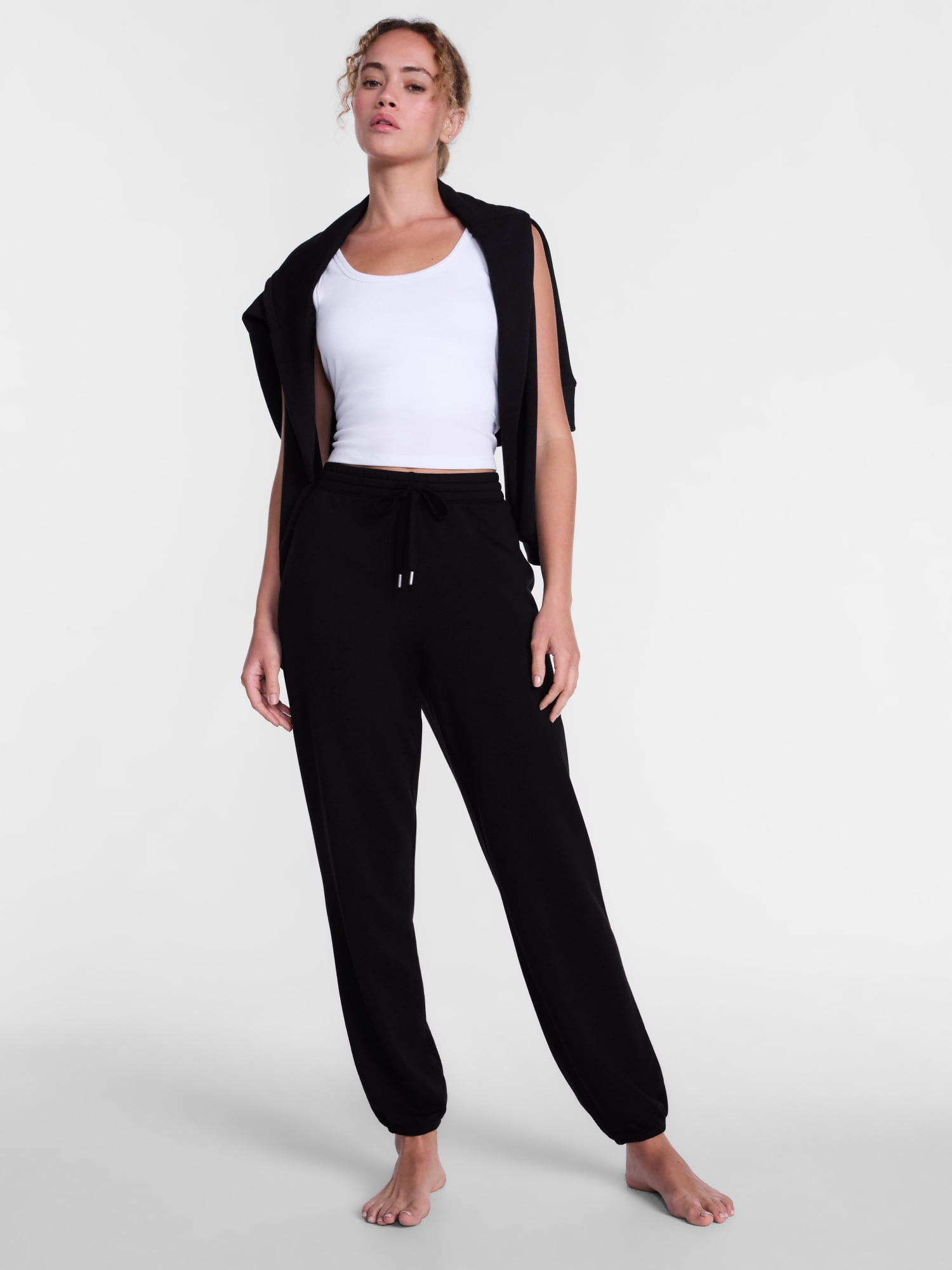 Joyspun Women's Fleece Sleep Pull On Jogger, Sizes XS to 3X