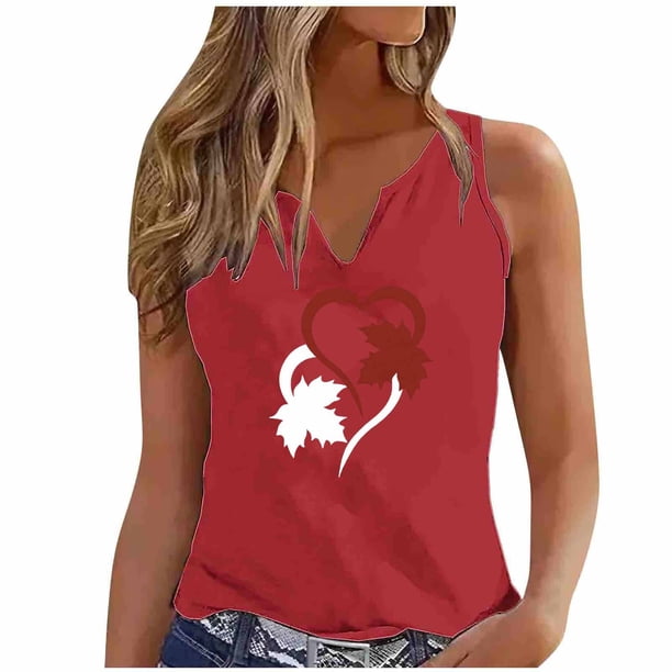 Camiseta de Moda Casual sin Mangas con Cuello en V para el Hogar Y el Uso Diario