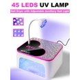thumbnail image 1 of UV LED Nail Lamp, Gel Nail Polish UV Light With USB Connection And Adjustable Auxiliary Light, Professional Nail Dryer, Sparkling Diamond Design, Fast Curing LED Nail Lamp, 4 Timer Settings, 1 of 10