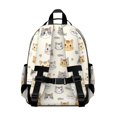 thumbnail image 3 of Cat Head and Dog Paw Print Cute School Backpack Bag for School with Padded Back and Adjustable Shoulder Straps 15.25"x11.5"x5.25", 3 of 5