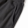 thumbnail image 4 of OSOLU Solid Color Men's Sports Sweatpants Knee Length Breathable Elastic Shorts Fitness Casual Running Shorts Men Daily Relaxed Fit Breathable Bottoms, 4 of 8