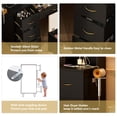 thumbnail image 5 of 47 Inch Large Vanity Desk with Lighted Mirror & Charging Station, LED Makeup Vanity Table Set with 7 Drawers & Hidden Storage Stool & Hair Dryer Holder, 5 of 10