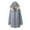 Grey, variant on Htigea Clearance Womens Plush Solid Color Wave Hooded Mid Length with Plush Imitation Lamb Wool Cotton Jacket Fleece Lined Long Sleeved Jacket Women's Coat Today Sales Gray,S