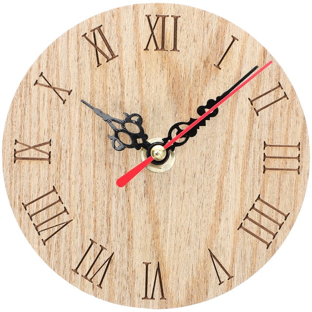 Farmhouse Wall Clock Battery Operated Silent Non Ticking Wooden Wall Clock No Battery