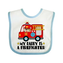 Inktastic Fireman Daddy is a Firefighter Boys or Girls Baby Bib
