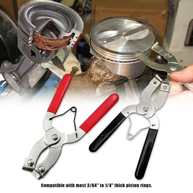 Ruiboury Durable And Easy To Piston Ring Puller For Cars - Wide Application Universal Fit Materials Oil Remover For Car red