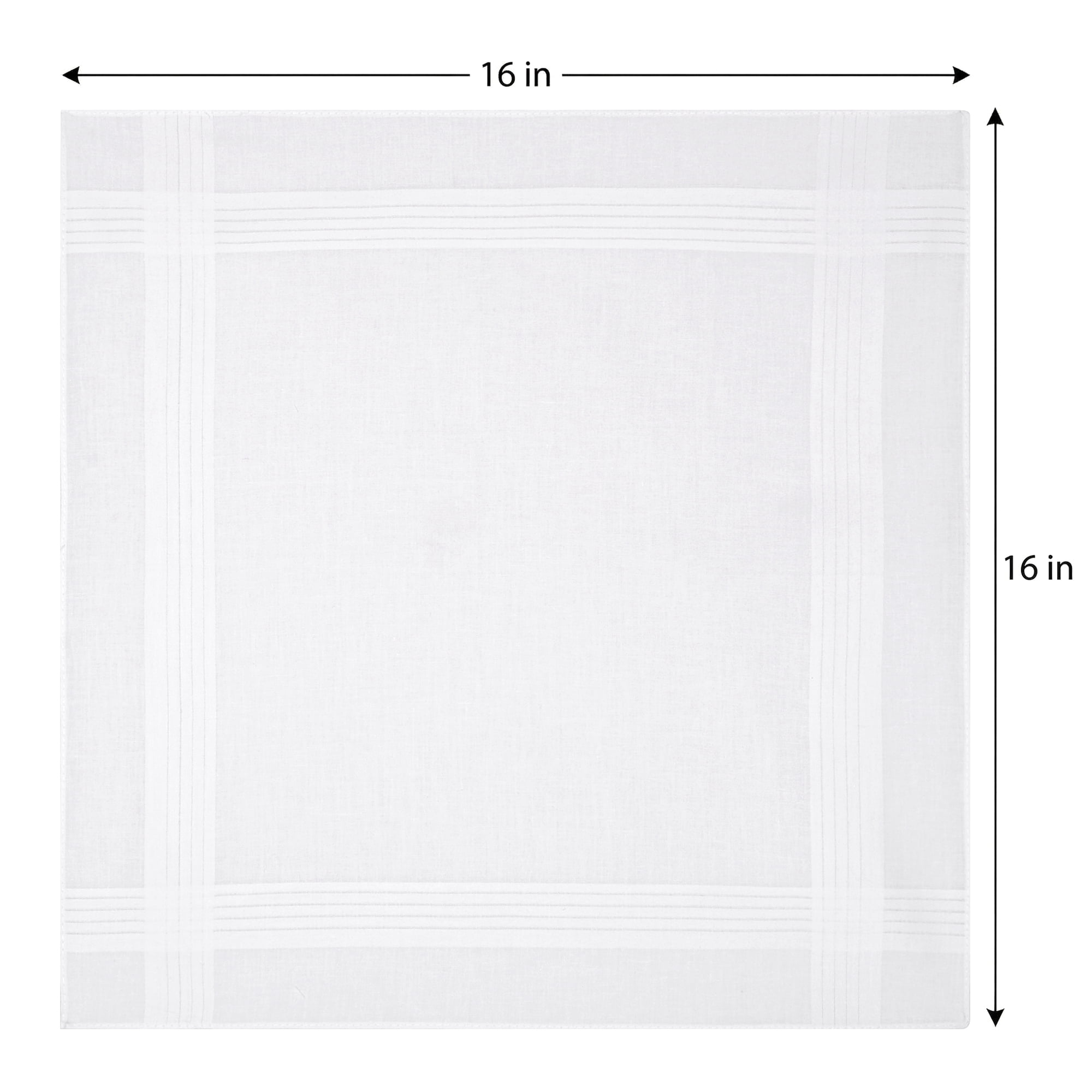 Unique Bargains 12Pcs Washable Reusable Cloth Napkins White 16x16inch