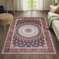 thumbnail image 2 of Rose Traditional Red / Navy Area Rug Rectangle 2' x 3' Rectangle, 2 of 7