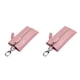 thumbnail image 1 of Sonducket Cartera de cuero para llaves, monedero, viaje, playa, escuela, llavero, bolsa organizadora de recibos con cremallera para mujeres Rosado 2piezas, 1 of 6