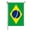 Brazil, variant on Brazil Flag Small Mini Brazilian Garden Flags 12x18 Double Sided Weather Resistant Yard Flags for Outdoor Decor (Brazil)