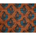 thumbnail image 4 of oneOone Polyester Lycra Orange Fabric Bird Block Sewing Craft Projects Fabric Prints By Yard 56 Inch Wide, 4 of 4