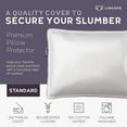 thumbnail image 2 of Lincove  100% Cotton Sateen Pillow Protector Cover - 500 Thread Count Luxury Cotton Queen - Single, 2 of 5