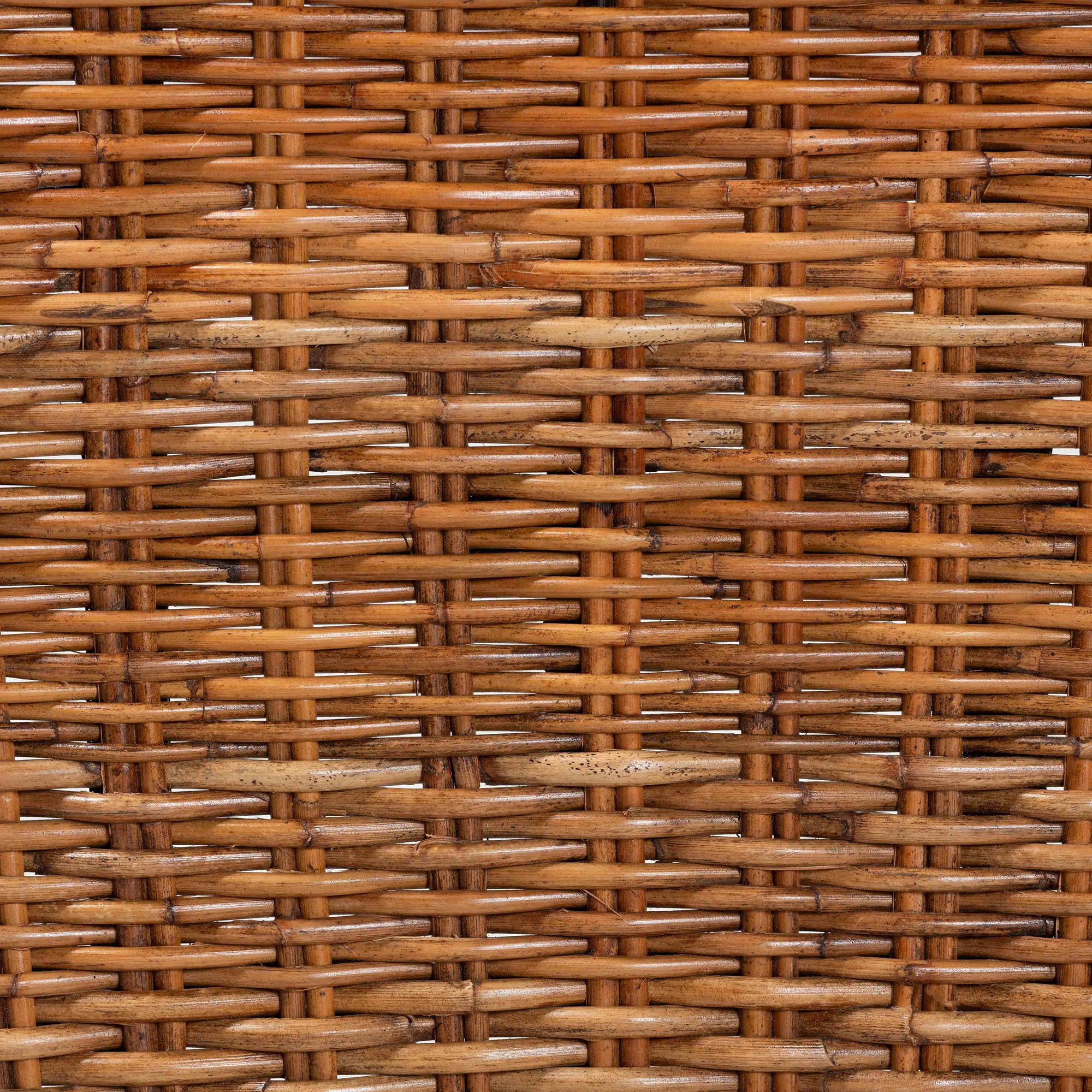 bali & pari Manrico Rattan and Mango Wood BOHO Dining Chairs, Set of 2, Natural Brown