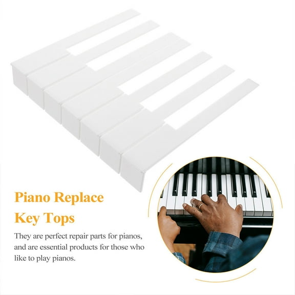 52 Pieces White Acrylic Piano Keytops for Piano Repair Tools Professional Musical Instrument