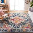 thumbnail image 2 of SAFAVIEH Madison Caden Floral Bordered Area Rug, Teal/Fuchsia, 9' x 12', 2 of 5