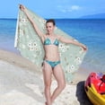 thumbnail image 5 of Little Bohemian Flowers Beach Towel Fast Drying Camping Towels Sand Free Beach Blanket Soft Absorbent Travel Sport Towel for Gym Bath Shower Swimming 30" x 60" Washcloth Gift, 5 of 7
