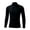 Black, variant on Hzzrkos Men Casual Slim Fit Solid Color Mock Neck Long Sleeve Stretch Lightweight Base Layer Shirt Pullover Athletic Thermal Tee Undershirt Activewear Top Black