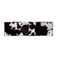 thumbnail image 2 of Beaumont Lane Banc d'Appoint Transitionnel en Fer-Cuir de 54 Po L, Noir et Blanc, 2 of 6