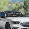 thumbnail image 6 of Chririnla Dragonfly Car Sunshade for Windshield, Black Windshield Sun Shade Reflective Heat Blocker UV Protection Foldable Auto Sunshade for Sedan SUV Truck, Animal Print Car Accessories Interior, 6 of 7