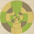 thumbnail image 1 of Ahgly Company Machine Washable Indoor Square Transitional Caramel Brown Area Rugs, 6' Square, 1 of 7