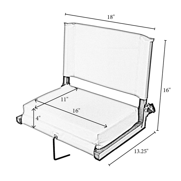 STRONGBACK Stadium Seat - Black - Ultimate Comfort for Game Day –  Strongbackchair