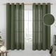 thumbnail image 1 of Cortina LAMIT de lino verde oliva 132 x 160 cm, 2 paneles, 1 of 9
