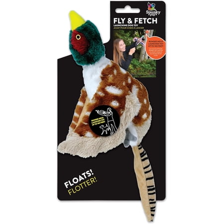 General Fly & Fetch Dog Toy - Durable Floating Interactive Bungee Launcher for Fetch and Water Play Plush Pheasant