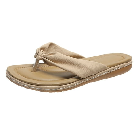 

kakina CMSX Sandals for Women Summer New Casual Flip-flops Flip-flops Beige 9