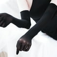 thumbnail image 3 of HEVIRGO 1 Pair Gloves Thin Mesh See-through Stage Performance Pole Dancing Full Fingers Breathable Soft Anti-slip Solid Color Bride Wedding Gloves, 3 of 7