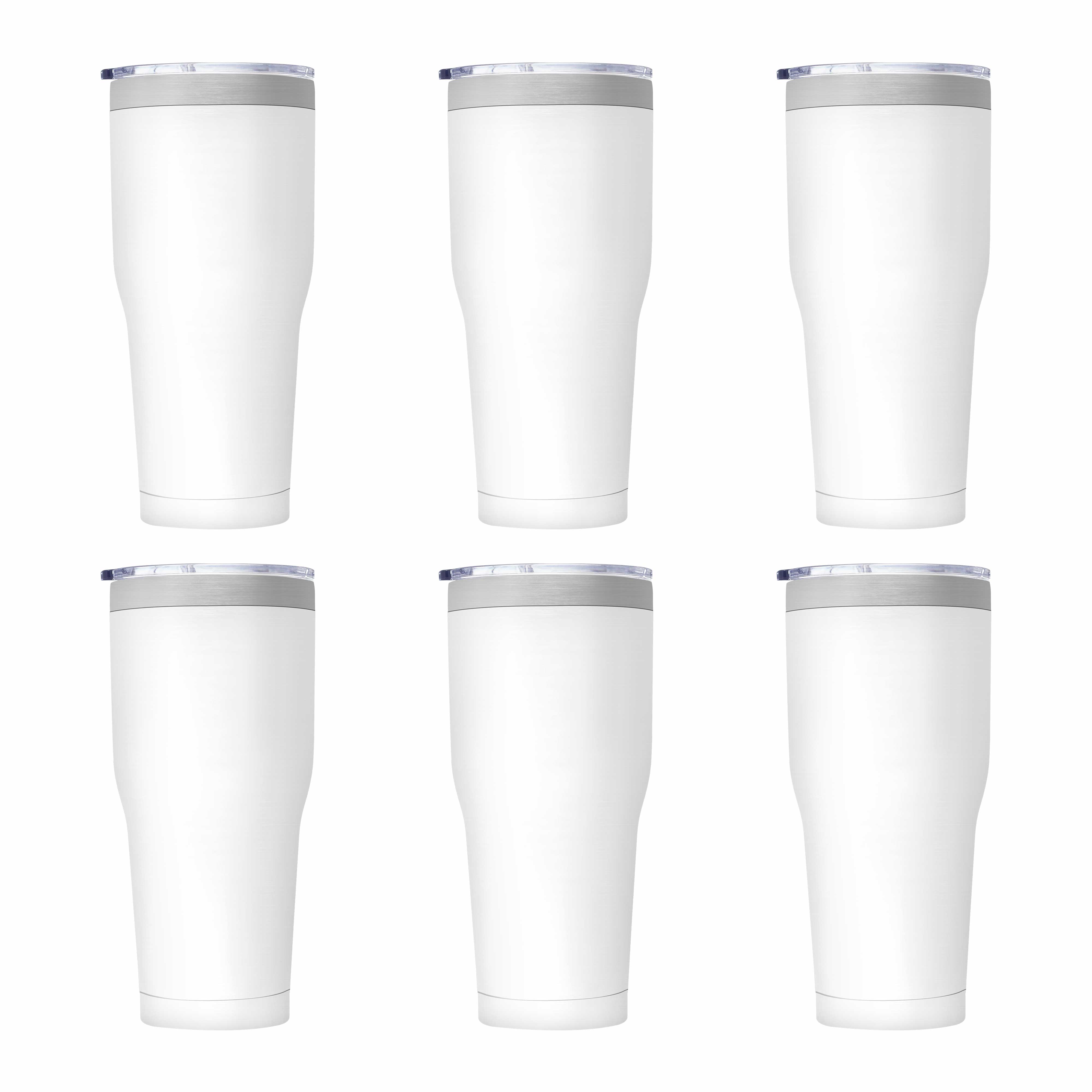 Big League Travel Tumblers 30 oz. Set of 6, Bulk Pack Double Wall