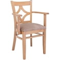 thumbnail image 4 of Beechwood Mountain Curtain Back Dining Arm Chair in Cherry and Cream, 4 of 5