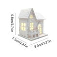 thumbnail image 3 of karymi LED Lighted Wooden Christmas Village Set 3 Houses European Style with Faux Snow for Tabletop Mantel Shelf Desktop Winter Decor Gift Ideas Family Gifts Christmas Decorations, 3 of 5