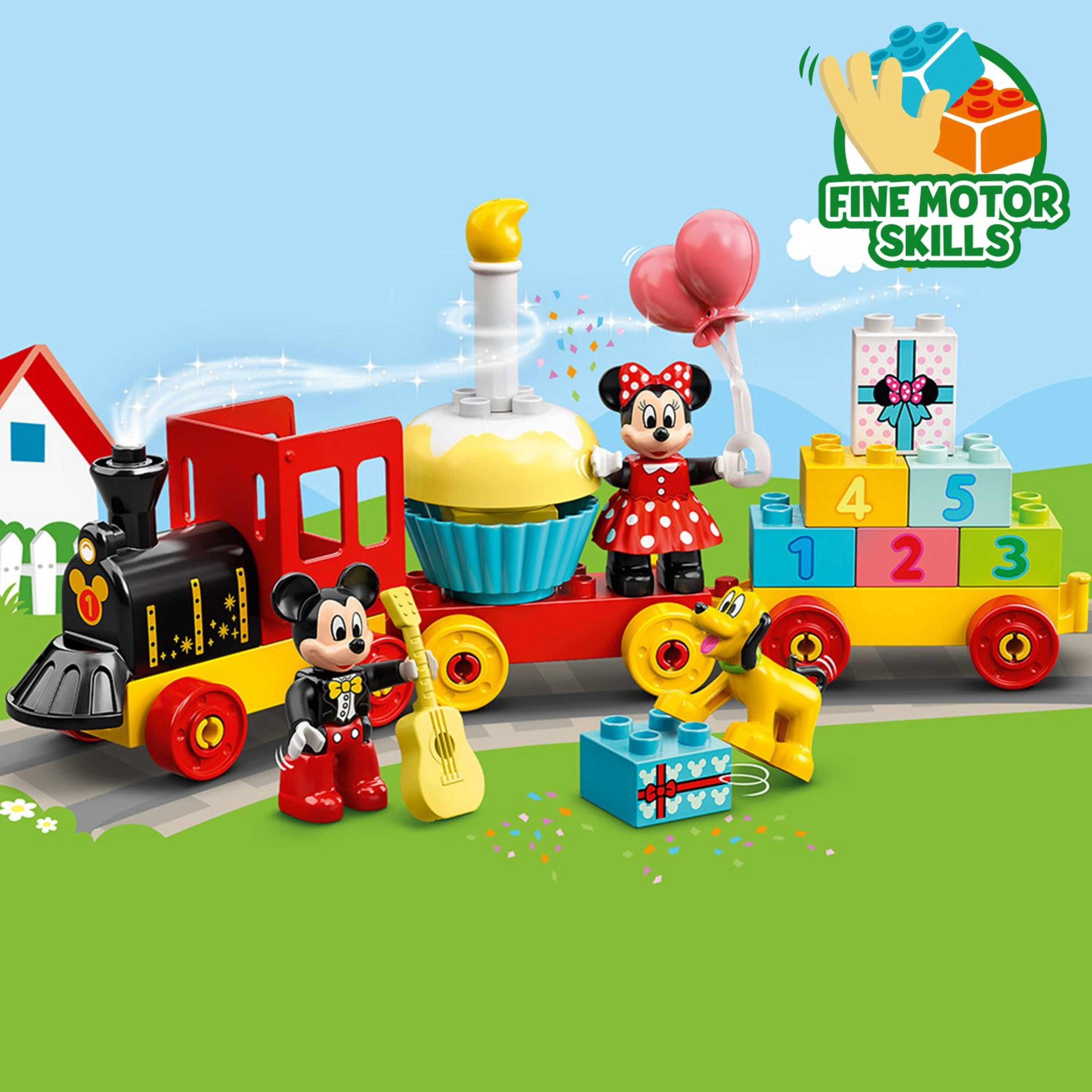 levering aan huis Kwadrant Kan niet lezen of schrijven LEGO DUPLO Disney Mickey & Minnie Birthday Train 10941, Building Toys for  Toddlers with Number Bricks, Cake and Balloons, 2 Year Old Girls & Boys  Gifts - Walmart.com