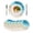 Blue, variant on 13 Inch Round Placemats Set of 6, Blue Gradient Beach Non Slip Heat Insulation PP Table Mats, Watercolor Coastal Seaside Waves Ombre Washable Place Mats for Kitchen Dining Party Table Decor