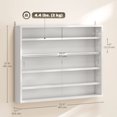 thumbnail image 3 of HOMCOM 5-Storey Wall Shelf Display Cabinet, Shot Glass Display Case, 3 of 10
