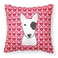 thumbnail image 1 of Almohada Decorativa Corazones Bull Terrier Caroline's Treasures 14Hx14W Multicolor, 1 of 1