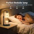 thumbnail image 6 of DAYBETTER Candle Warmer Lamp,Glass Electric Candle Lamp with 2*50W GU10 Bulbs,Adjustable Height Dimmable Gifts Lamp for Mom Girlfriend Home Decor, 6 of 7