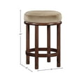 thumbnail image 3 of Meridian Furniture Monette Beige Velvet Counter Stool, 3 of 6
