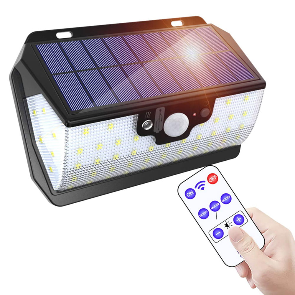 55LEDs Solar Powered Light PIR Motion Sensor Security Lights Garden Garage Lamp 