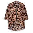 thumbnail image 5 of Itsame Women's Cardigan, Sun Protection Beach Fashion Chiffon Prints Cover Up Blouse Black S-XXXL, 5 of 5