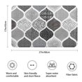 thumbnail image 3 of Black and White Geometric Quatrefoil Pattern Bathroom Rugs Mat,Non Slip Microfiber Bathroom Rug,Rubber Backing,Soft Bathroom Mats for Bathroom Floor,Tub and Shower,17x27in(43x68cm), 3 of 5